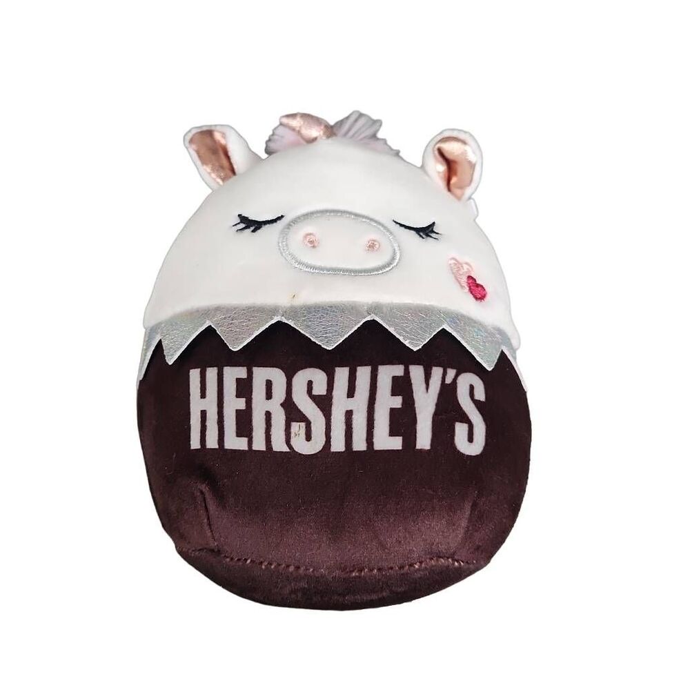 Squishmallow Sophia Hersheys Valentine's Hearts White Unicorn- 5 inch